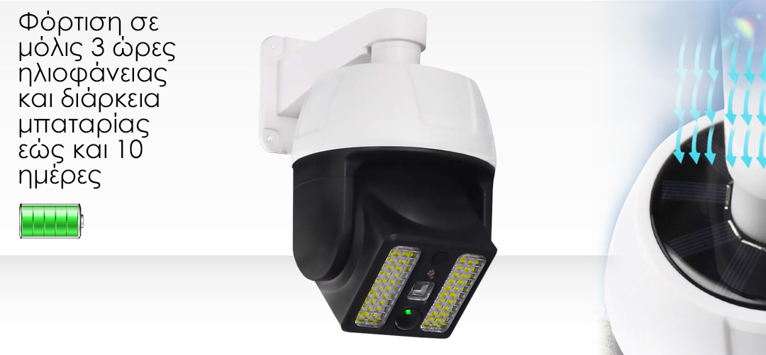 Ομοίωμα κάμερας ηλιακός προβολέας 40w με ανίχνευση κίνησης - Image 2