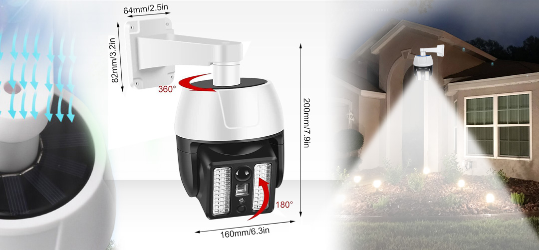 Ομοίωμα κάμερας ηλιακός προβολέας 40w με ανίχνευση κίνησης - Image 3
