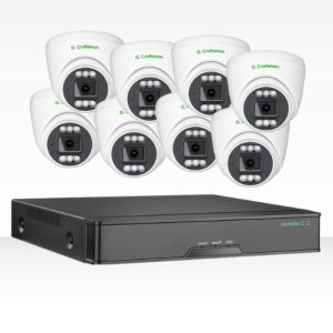 Alternative view of G Craftsman σετ POE με 8 μεταλλικές κάμερες Turret 5MP Vandal-proof και 8κάναλο καταγραφικό 4Κ με AI διαχωρισμό καταγραφής κίνησης