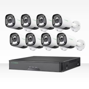 G Craftsman σετ POE με 8 μεταλλικές κάμερες Bullet 6MP 25FPS και 8κάναλο καταγραφικό 4Κ με AI διαχωρισμό καταγραφής κίνησης