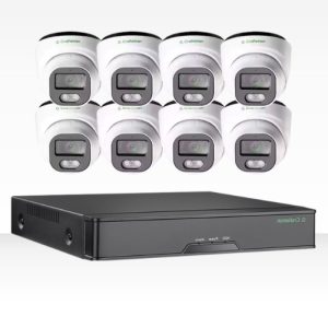 G Craftsman σετ POE με 8 μεταλλικές κάμερες Dome 8MP φακό Sony IMX415 20fps και 8κάναλο καταγραφικό 4Κ με AI διαχωρισμό καταγραφής κίνησης