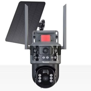 Ηλιακή Wifi κάμερα διπλού φακού 12Mp με dual night vision και συναγερμό